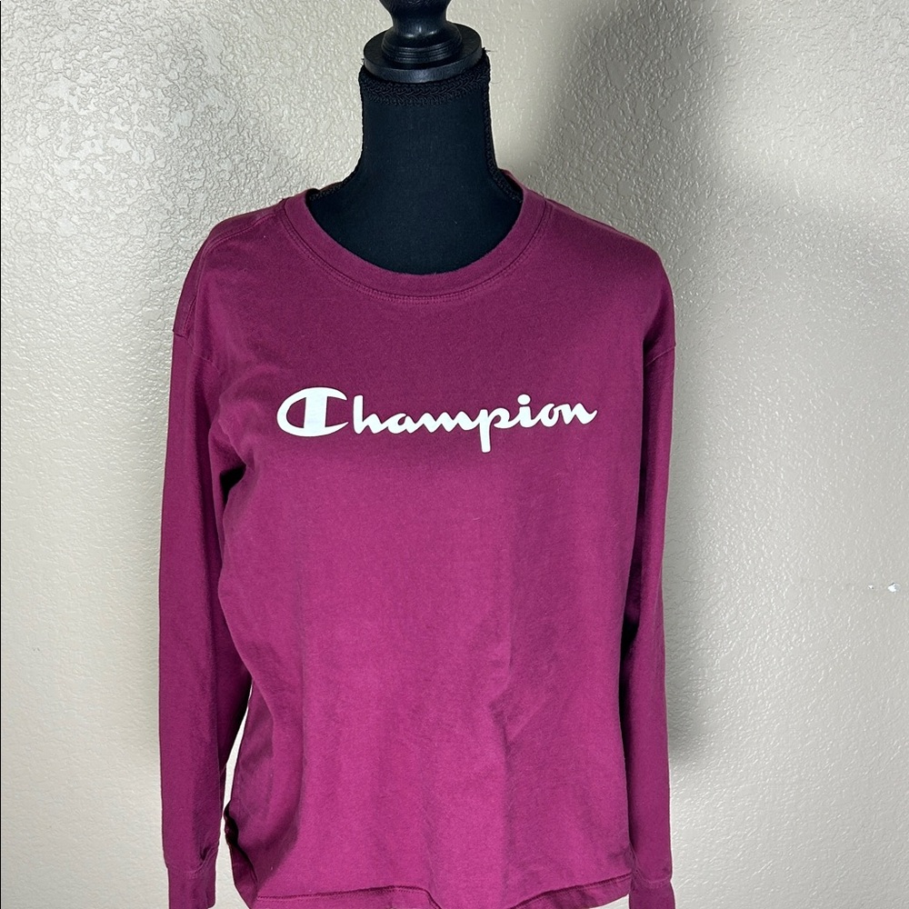 Champion Burgundy Crewneck Top Size Large